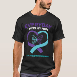 Butterfly In Loving Memory Mum Suicide Prevention  T-Shirt