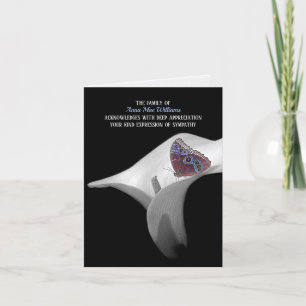 Butterfly In Peace Lily Sympathy Thank You