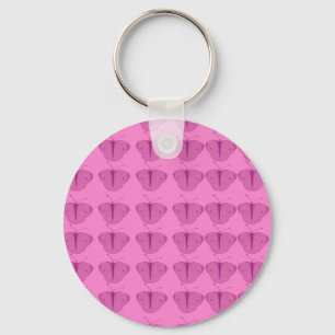 Butterfly in pink key ring