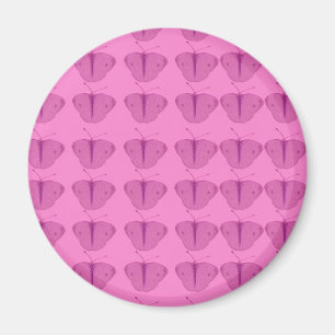 Butterfly in pink magnet