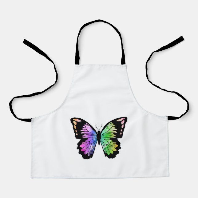 Butterfly in Rainbow Colours Apron (Front)