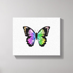 Butterfly in Rainbow Colours Canvas Print