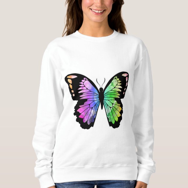 Butterfly in Rainbow Colours Sweatshirt (Front)