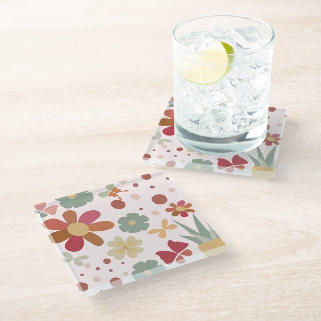 Butterfly In Rustic Garden In Boho Style Coaster (Angled)