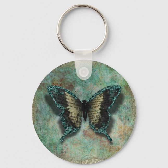 Butterfly in the Garden Key Ring (Front)
