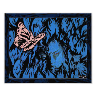 Butterfly In Tulips Photo Print