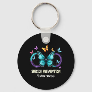 Butterfly Infinity Prevention Awareness Key Ring