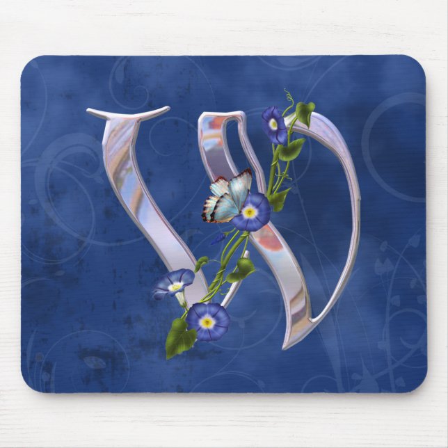 Butterfly Initial W Mouse Pad (Front)