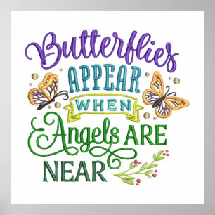 Butterfly Inspirational Angel Quote Poster