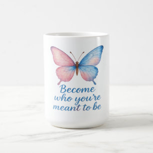 Butterfly Inspirational Candle Label  Coffee Mug