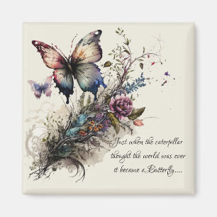 Butterfly Inspirational Encouragement Quote Magnet