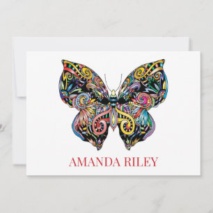 Butterfly Invitation / Personalised Notecard