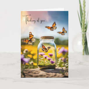 Butterfly Jar Thinking Of You Card