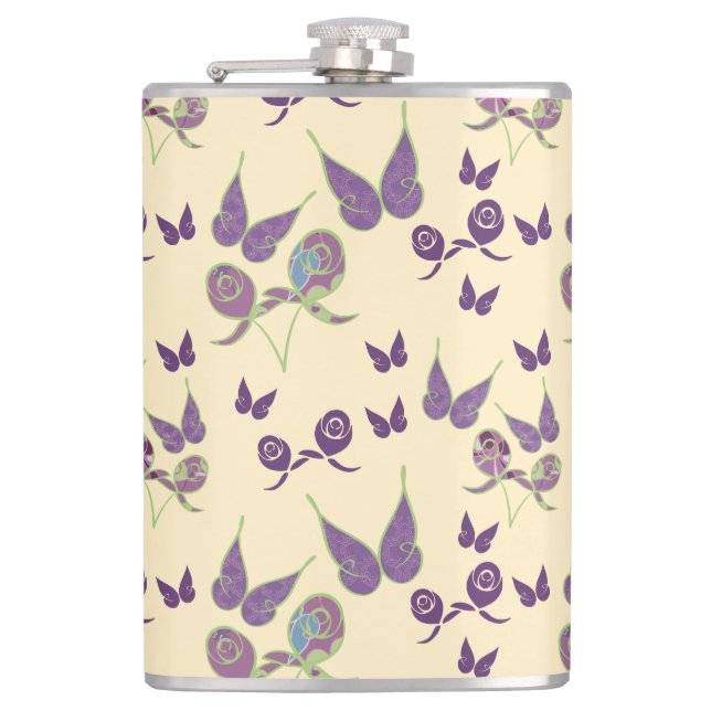 Butterfly Joy in Cream Flask (Front)