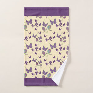 Butterfly Joy in Cream Hand Towel