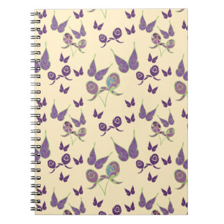 Butterfly Joy in Cream Spiral-Bound Notebook 
