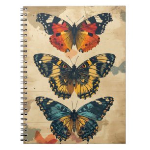 Butterfly Kaleidoscope: Vintage Postcard Notebook