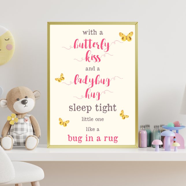 Butterfly Kiss & Ladybug Hug Nursery Poem Poster (Creator Uploaded)