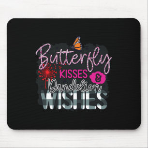 Butterfly Kisses And Dandelion Wishes Spring Garde Mouse Pad