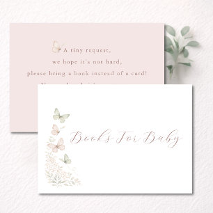 Butterfly Kisses Baby Girl Shower Books For Baby Thank You Card
