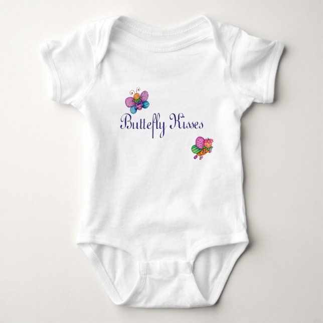 Butterfly Kisses Baby T-Shirt Baby Bodysuit (Front)