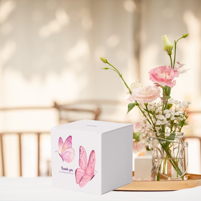 Butterfly Kisses & Baby Wishes Baby Shower | Pink  Favour Box (Creator Uploaded)