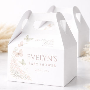 Butterfly Kisses Baby Wishes Neutral Baby Shower Favour Box