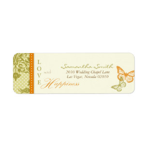 Butterfly Kisses Charming Return Label B Return Address Label