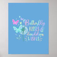 Butterfly Kisses Dandelion Wishes Cute Customised