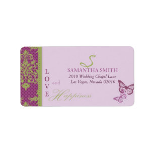 Butterfly Kisses Flirt Address Label B