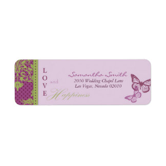 Butterfly Kisses Flirt Return Label B Return Address Label