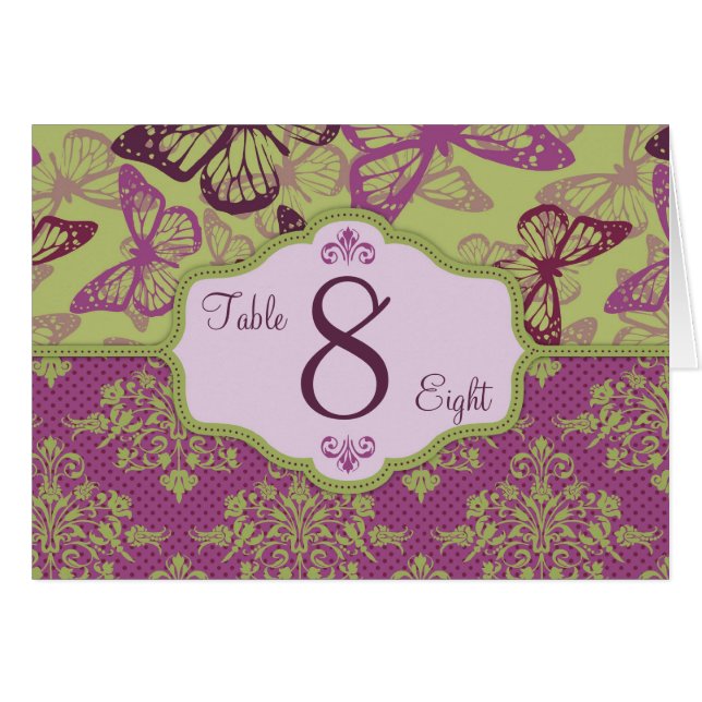 Butterfly Kisses Flirt Table Card 2 (Front Horizontal)