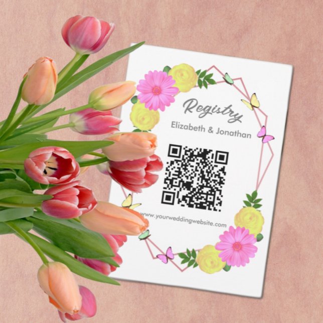 Butterfly Kisses For The Future Mrs. Bridal Shower Enclosure Card (Creator Uploaded)