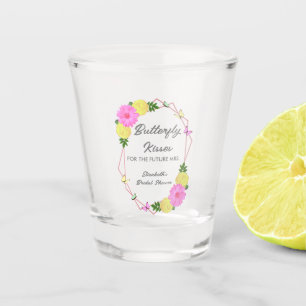 Butterfly Kisses For The Future Mrs. Bridal Shower Shot Glass