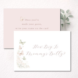 Butterfly Kisses How Big Is Mummy's Belly Card