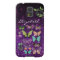Butterfly Kisses on Purple Galaxy S5 Cases