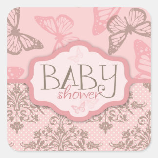 Butterfly Kisses Petal Square Sticker 2