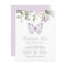 Butterfly Kisses Purple Floral Girl Baby Shower
