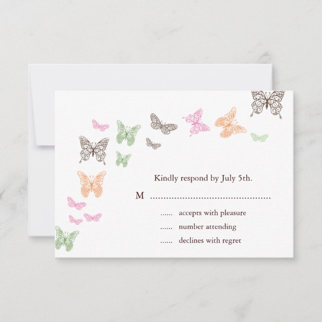 Butterfly Kisses RSVP (Front)