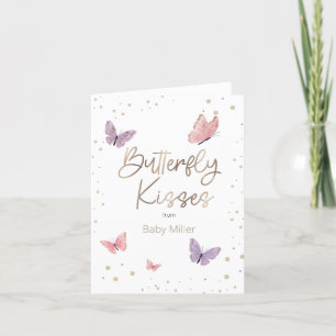 Butterfly Kisses Thank You  Card