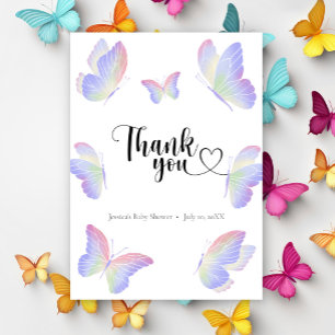 Butterfly Kisses Thank You Card