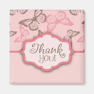 Butterfly Kisses Thank You Magnet