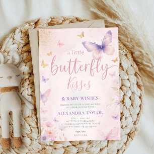 Butterfly Kisses Wishes spring summer fall winter Invitation