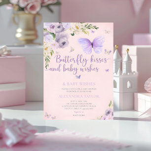 Butterfly Kisses Wishes spring summer fall winter Invitation