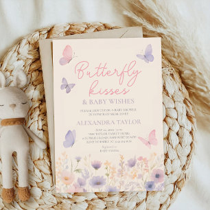Butterfly Kisses Wishes spring summer fall winter Invitation