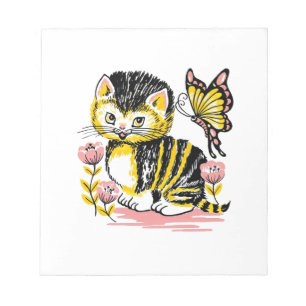 Butterfly & Kitten Notepad
