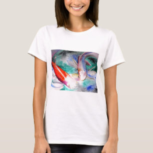 Butterfly Koi watercolour Japanese Fish Art T-Shirt
