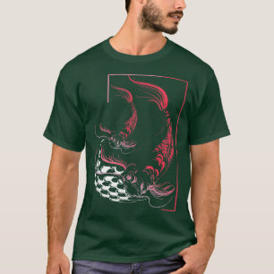 Butterfly Koi Yin Yang Art On A Koi Pond 89  T-Shirt