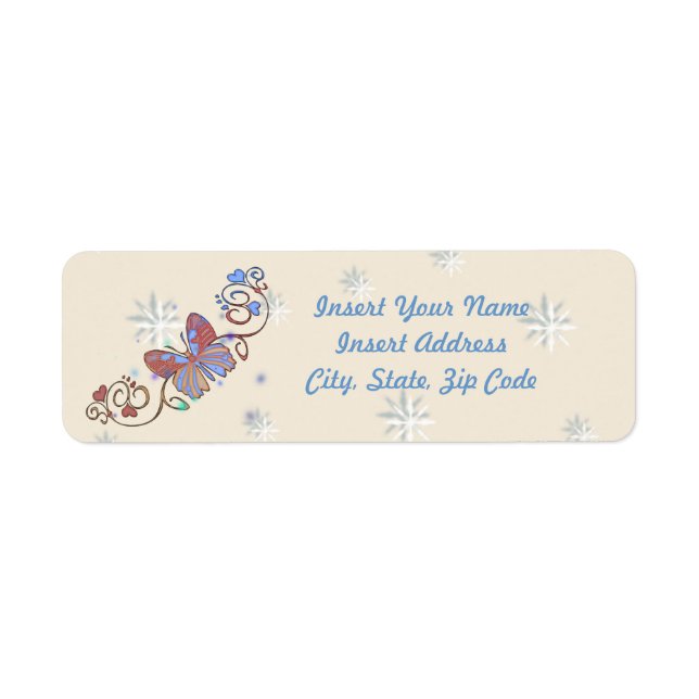Butterfly Label Return Address Label (Front)