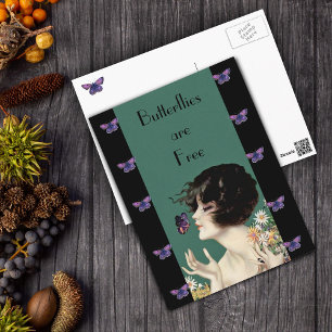 Butterfly Lady Postcard